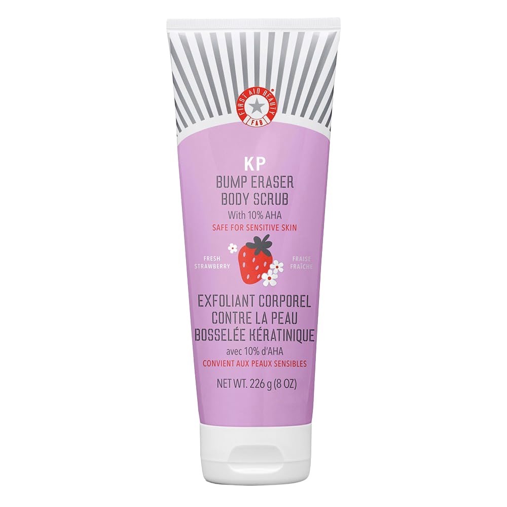 First Aid Beauty KP Bump Eraser Body Scrub 10% AHA Fresh Strawberry🍓 8oz